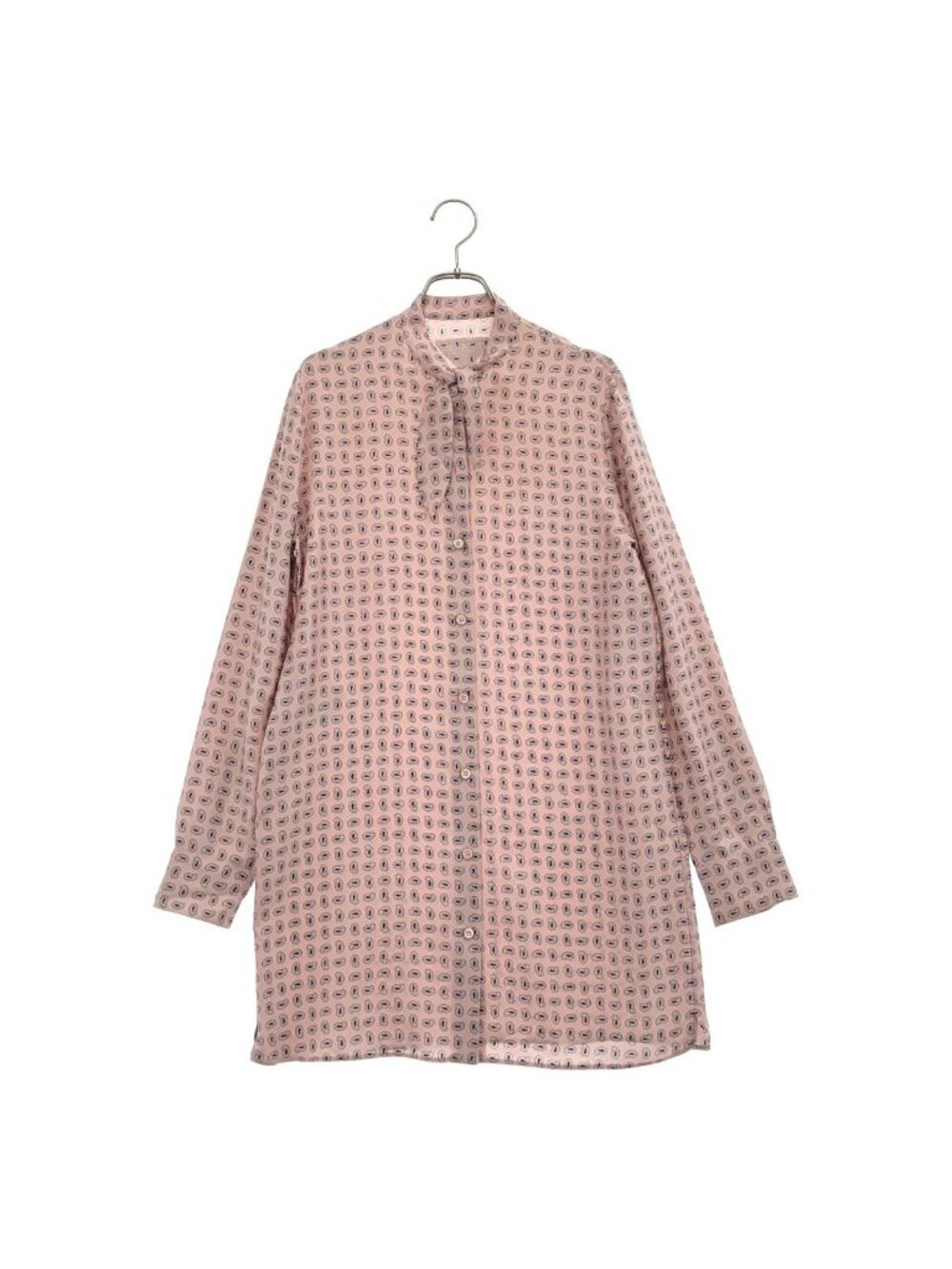 Prada Silk Paisley Scarf Color Shirt Pink 36